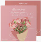 Empikfoto. ro Felicitare personalizată Onomastice roz, 14x14 cm - 126216
