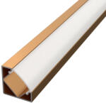 LED Solution Profil de colț pentru benzi LED R7 bronz Profil + Difuzor negru cu prindere 1m