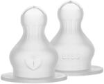 BIBS - Set 2 tetine pentru biberon, Silicon, cu flux lent (5000011)