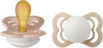 BIBS - Set 2 suzete Supreme Fosforescente GLOW Latex, tetina simetrica, 0 luni + (SETSUPREMELATEXGLOW1)