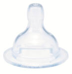 BebeduE Set tetine de silicon cu flux variabil, 2 buc BebeduE 57034 (cv-57034_Transparent)
