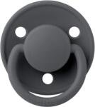 BIBS - Suzeta De Lux Silicon, tetina rotunda, marime universala (0-3 ani)-Iron (1010221C)