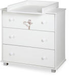 Klups Comoda de infasat Klups SAFARI Giraffe Alb