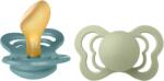 BIBS - Set 2 suzete Couture Latex, tetina anatomica, 6 luni + (SETCOUTURELATEX2)