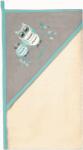 Womar Zaffiro Prosop de baie cu gluga imprimeu velur 80 x 80 cm Womar Zaffiro AN-OW-01 (cv-AN-OW-01_Bej/Gri/Turcoaz)