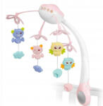 RicoKids Carusel muzical pentru patut cu proiector, sunete si jucarii Ricokids RK-813 - Roz (ed-EDI781301)
