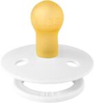 BIBS - Suzeta Colour Latex, tetina rotunda, 0 luni +-White (100211C)