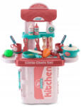 RicoKids Bucatarie 3 in 1 cu accesorii incluse Ricokids 772900 - Roz (ed-EDI772900) Bucatarie copii