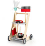 ECOTOYS Antemergator din lemn XXL cu aspirator si elemente pentru curatenie Ecotoys 4404 (ed-EDI4404)