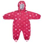 LittleLife Combinezon Impermeabil Fleece Red Flowers 6-12 luni (L18009)