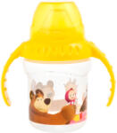 Lulabi Cana cu maner 4 luni First Sips Masha and The Bear Lulabi 8053400 (cv-8053400_Galben)