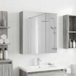 vidaXL Шкаф с огледало за баня Сив Сонома 60 x 14, 5 x 70 см (889060)