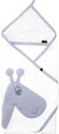 Womar Zaffiro Prosop de baie cu broderie Girafa 80x80 Womar Zaffiro AN-ZG-80 (cv-AN-ZG-80_Alb/Gri)