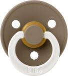 BIBS - Suzeta fosforescenta Colour GLOW Latex, tetina rotunda, 0 luni +-Dark Oak (100255C)