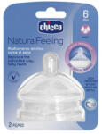Chicco Tetina Chicco s. Natural Feeling, flux rapid, 2buc, 6 luni+ (81047-7) - bebes