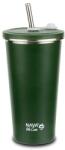 NAVA Cana termica cu pai din otel inoxidabil, Nava We care, 500 ml, verde (10-110-040)