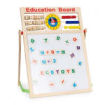 ECOTOYS Tabla educationala din lemn cu doua fete si accesorii Ecotoys MB552 (ed-EDIMB552)