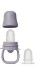 BIBS - Dispozitiv de hranire Baby Feeder cu 2 tetine din silicon, Fossil Grey (4350303)
