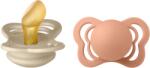 BIBS - Set 2 suzete Couture Latex, tetina anatomica, 0 luni + (SETCOUTURELATEX1)