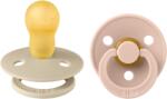 BIBS - Set 2 suzete Colour Latex, tetina rotunda, 18 luni +-Vanilla/Blush (130367)