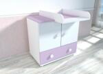 MyKids Comoda cu blat de infasat MyKids Happy Alb Mov D121