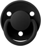 BIBS - Suzeta De Lux Silicon, tetina rotunda, marime universala (0-3 ani)-Black (1010210C)