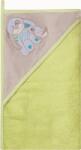 Womar Zaffiro Prosop de baie cu gluga imprimeu velur 100 x 100 cm Womar Zaffiro AN-OW-01-10 (cv-AN-OW-01-10_Verde/Gri/Albastru)