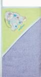 Womar Zaffiro Prosop de baie cu gluga imprimeu velur 80 x 80 cm Womar Zaffiro AN-OW-01 (cv-AN-OW-01_Albastru/Verde)