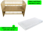 Klups Patut KLUPS Karolina II Natur + Saltea 10 MyKids Confort II - bebes