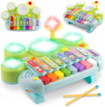 Ricokids Jucarie educativa cu xilofon, pian, tobe si lumini Ricokids RK-751 (ed-EDI775100)
