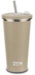 NAVA Cana termica cu pai din otel inoxidabil, Nava We care, 500 ml, bej (10-110-046)