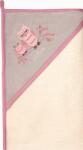 Womar Zaffiro Prosop de baie cu gluga imprimeu velur 100 x 100 cm Womar Zaffiro AN-OW-01-10 (cv-AN-OW-01-10_Bej/Gri/Roz)
