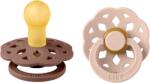 BIBS - Set 2 suzete Boheme Latex, tetina rotunda, 0 luni +-Blush/Woodchuck (230102)