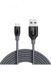 Anker Cablu de date Anker PowerLine+ Nylon, MicroUSB, 1.8 m, Gri (A8143HA1)
