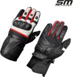 SM Racewear Manusi moto SM Racewear Riker - piele bovina dublata, protectii compozite extinse si sistem dublu de inchidere (MPR060-XLR)