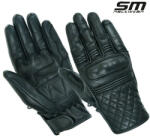 SM Racewear Manusi moto din piele naturala SM Racewear Rambler - Barbati - Urban Touring - Protectii CE - Negru (MPR047-XXXL)