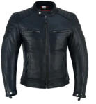 SM Racewear Geaca moto din piele naturala SM Racewear Curtis - Barbati - Protectii CE - Captuseala detasabila - Negru (GPC015L)
