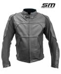 SM Racewear Geaca moto din piele naturala SM Racewear Roadster - Barbati - Captuseala detasabila - Protectii CE - Negru (GPR070XL)