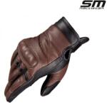 SM Racewear Manusi moto din piele naturala perforata SM Racewear Classic Brown - Barbati - Urban Touring - Sigure si bine ventilate - Maro (MPB055-XL)