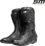 SM Racewear Cizme moto SM Racewear Detroit Long - piele naturala si compozit, protectii calcai-degete-lateral, aerisiri si mobilitate excelenta (CPD018-46N)