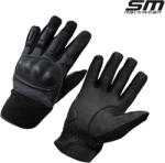 SM Racewear Manusi moto SM Racewear TechPro - piele bovina naturala, panouri textile ventilate, protectii monturi si elemente reflectorizante (MPT057-M)
