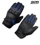 SM Racewear Manusi moto SM Racewear Ride - piele naturala, panouri textile ventilate si protectii monturi-degete (MTK046-2XLA)