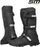 SM Racewear Cizme moto Enduro-ATV SM Racewear Adventure Long - piele naturala, membrana impermeabila, intarituri calcai-glezna-degete, catarame + Velcro (CPA074-46)