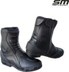 SM Racewear Cizme moto SM Racewear Detroit Short - piele naturala si compozit, protectii calcai-degete-lateral si mobilitate ridicata (CPD010-44)