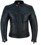 SM Racewear Geaca moto din piele naturala SM Racewear Curtis - Barbati - Protectii CE - Captuseala detasabila - Negru (GPC015XXL)