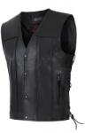 SM Racewear Vesta moto SM Racewear Cruise - piele bovina groasa, sistem de inchidere cu capse, reglaje laterale si buzunar interior (VPC074-2XL)