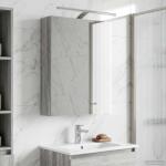 vidaXL Шкаф с огледало за баня Сив Сонома 50 x 14, 5 x 70 см (889052)