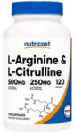 Nutricost L-Arginine L-Citrulline Complex Capsules 120 kapszula