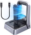 GRAUGEAR Docking Station GrauGear Graugear G-M2DK2-20G M. 2 Docking Station, USB 3.2, NVMe und SATA Support, aktiv belüftet - schwarz (G-M2DK2-20G)