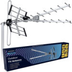 Berdsen TV antenna, Berdsen BD-953, ezüst, kültéri, 4K Ultra HD kompatibilis, VHF + UHF, DVB-T/T2, LTE szűrős, 16 dB erősítés, 80 km hatótáv (TE395400)